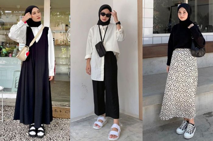 Laa couture - hijab-black-and-white